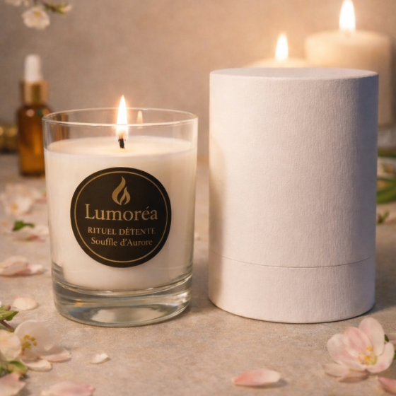 Bougie parfumée - Rituel Détente · Souffle d’Aurore