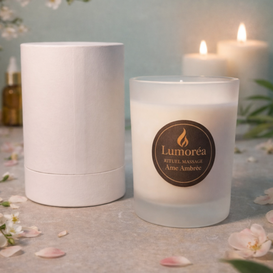 Bougie parfumée - Rituel Massage · Âme Ambrée